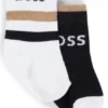 2er-Pack Kindersocken mit Streifen und Logo