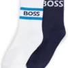 2er-Pack Kindersocken mit Streifen und Logo