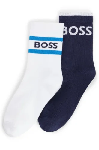 2er-Pack Kindersocken mit Streifen und Logo