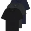 3er-Pack Baumwoll-T-Shirts mit gesticktem Logo