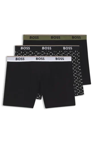 3er-Pack Boxershorts aus Stretch-Baumwolle mit Logo-Bund
