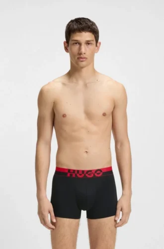 3er-Pack Boxershorts mit Bund mit geteiltem Logo