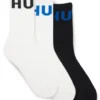 3er-Pack gerippte Socken mit Logos