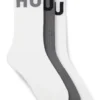 3er-Pack gerippte Socken mit Logos