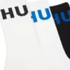 3er-Pack gerippte Socken mit Logos