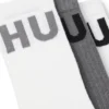 3er-Pack gerippte Socken mit Logos