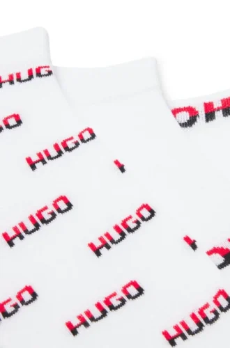 3er-Pack knöchellange Socken mit zweifarbigen Logos