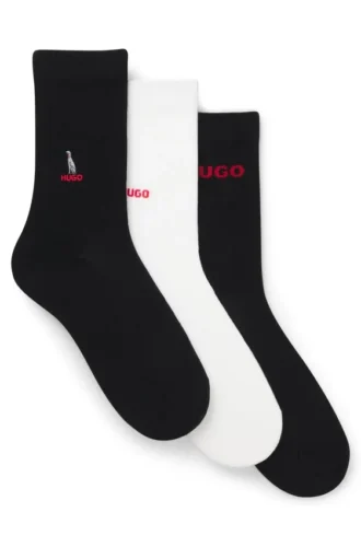 3er-Pack kurze Socken mit Stickdetails