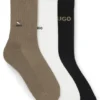 3er-Pack kurze Socken mit Stickdetails