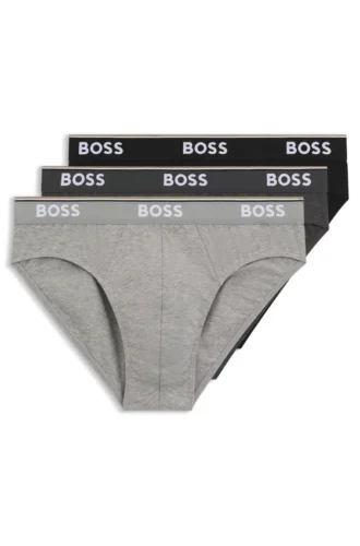 3er-Pack Slips aus Stretch-Baumwolle mit Logo-Bund