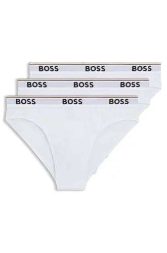 3er-Pack Slips aus Stretch-Baumwolle mit Logo-Bund