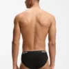 3er-Pack Slips aus Stretch-Baumwolle mit Logo-Bund