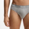 3er-Pack Slips aus Stretch-Baumwolle mit Logo-Bund