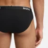 3er-Pack Slips aus Stretch-Baumwolle mit Logo-Bund