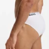 3er-Pack Slips aus Stretch-Baumwolle mit Logo-Bund