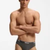 3er-Pack Slips aus Stretch-Baumwolle mit Logo-Bund