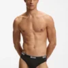 3er-Pack Slips aus Stretch-Baumwolle mit Logo-Bund