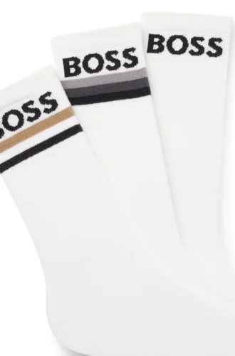 3er-Pack Socken aus Bambusmischung mit Logos