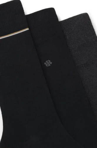 3er-Pack Socken in normaler Länge mit Logo-Details