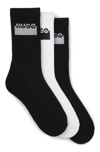 3er-Pack Socken mit geteiltem Logo in kurzer Länge