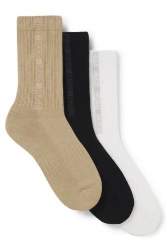 3er-Pack Socken mit Logo-Band in normaler Länge