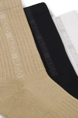 3er-Pack Socken mit Logo-Band in normaler Länge