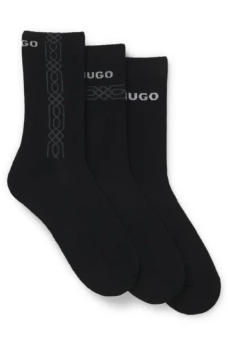 3er-Pack Socken mit Logo-Detail in kurzer Länge