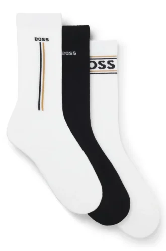 3er-Pack Socken mit Logo-Detail in kurzer Länge