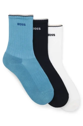 3er-Pack Socken mit Logo-Detail in kurzer Länge