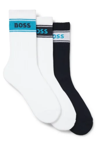 3er-Pack Socken mit Logo-Detail in kurzer Länge