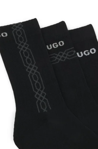 3er-Pack Socken mit Logo-Detail in kurzer Länge