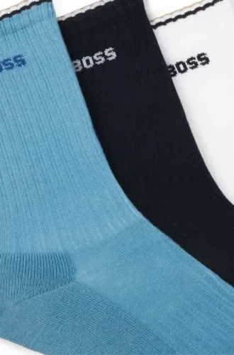 3er-Pack Socken mit Logo-Detail in kurzer Länge