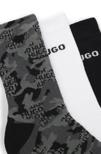 3er-Pack Socken mit Logo-Detail in kurzer Länge