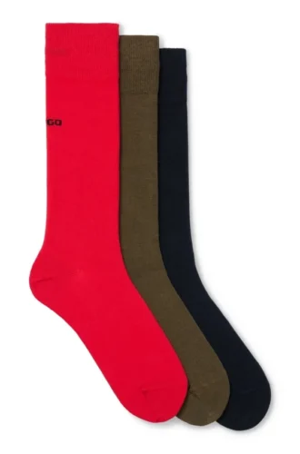 3er-Pack Socken mit Logo in normaler Länge