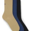 3er-Pack Socken mit Logo in normaler Länge