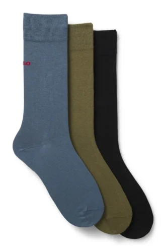 3er-Pack Socken mit Logo in normaler Länge
