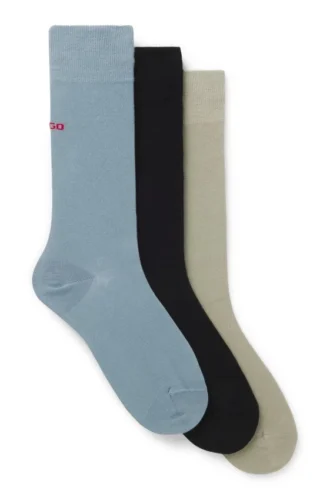 3er-Pack Socken mit Logo in normaler Länge