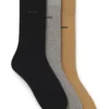3er-Pack Socken mit Logo in normaler Länge