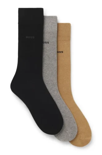 3er-Pack Socken mit Logo in normaler Länge