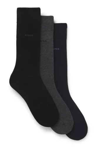 3er-Pack Socken mit Logo in normaler Länge
