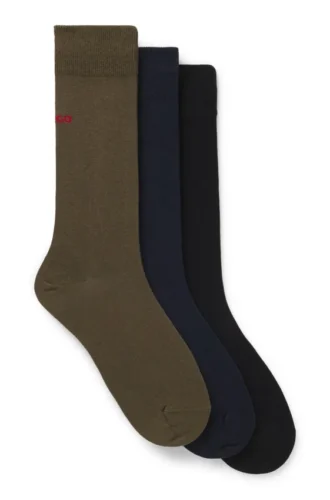 3er-Pack Socken mit Logo in normaler Länge