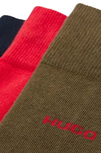 3er-Pack Socken mit Logo in normaler Länge