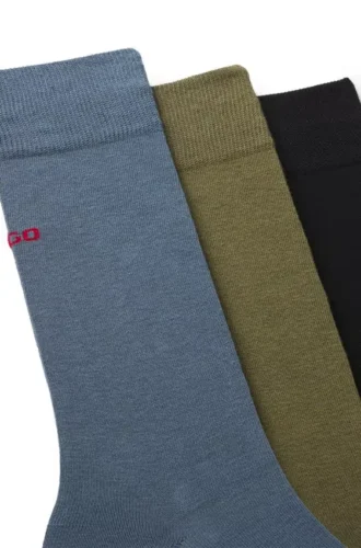 3er-Pack Socken mit Logo in normaler Länge