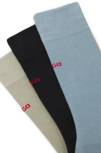 3er-Pack Socken mit Logo in normaler Länge