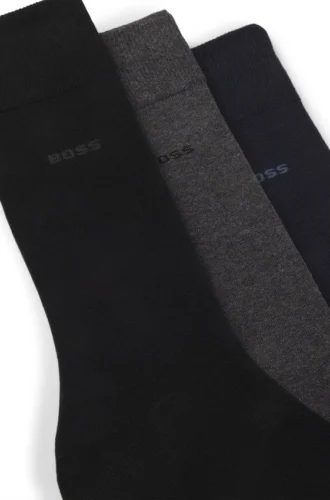 3er-Pack Socken mit Logo in normaler Länge