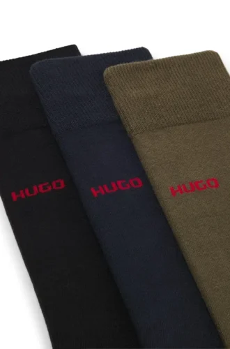 3er-Pack Socken mit Logo in normaler Länge