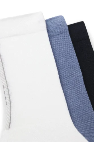 3er-Pack Socken mit strukturiertem Band in normaler Länge