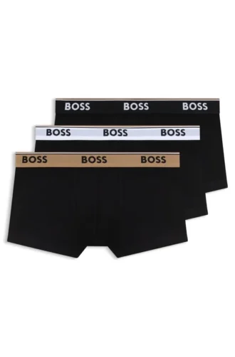 3er-Pack Stretch-Baumwoll-Boxershorts mit Logo-Bund