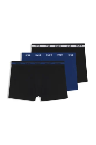 3er-Pack Stretch-Baumwoll-Boxershorts mit Logo-Bund