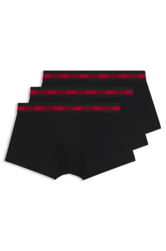 3er-Pack Stretch-Baumwoll-Boxershorts mit Logo-Bund